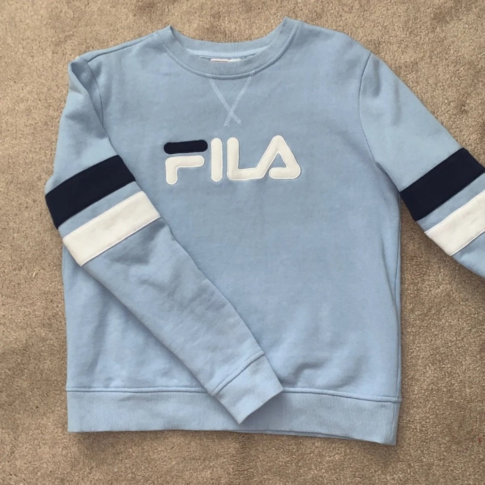Fila baby blue crewneck